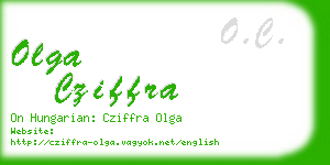 olga cziffra business card